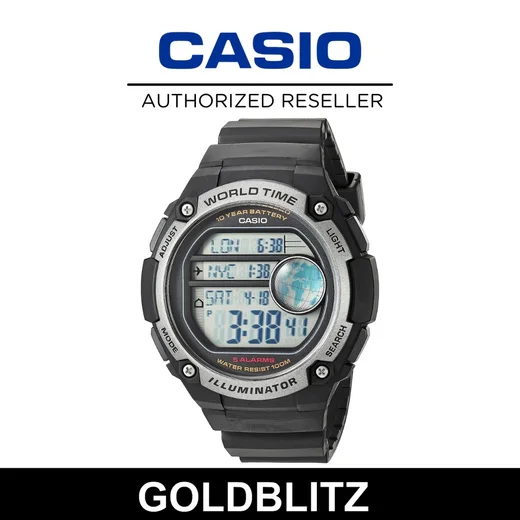 Ceas electronic Casio Collection AE-3000W-1A, carcasa plastic, bratara plastic