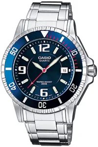 Ceas quartz Casio Collection MTD-1053D-2A, carcasa otel inoxidabil, bratara otel inoxidabil