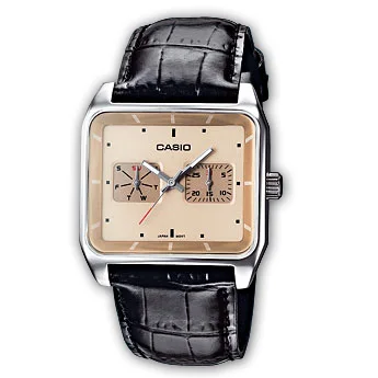 Ceas quartz Casio Collection MTF-304L-8A, carcasa otel inoxidabil, bratara Naturalnaya piele