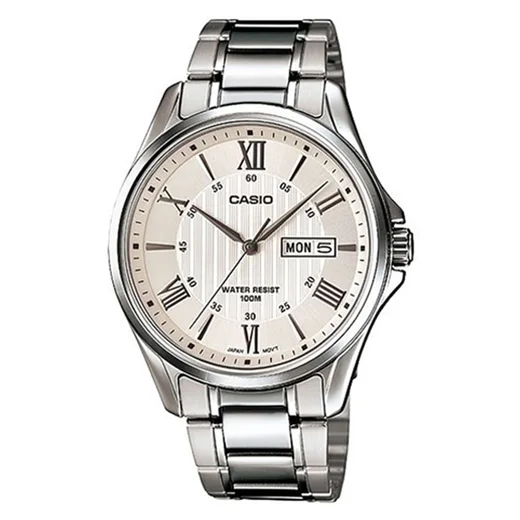 Ceas quartz Casio Collection MTP-1384D-7A, carcasa otel inoxidabil, bratara otel inoxidabil