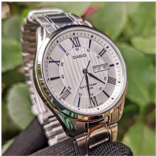 Ceas quartz Casio Collection MTP-1384D-7A2, carcasa otel inoxidabil, bratara otel inoxidabil
