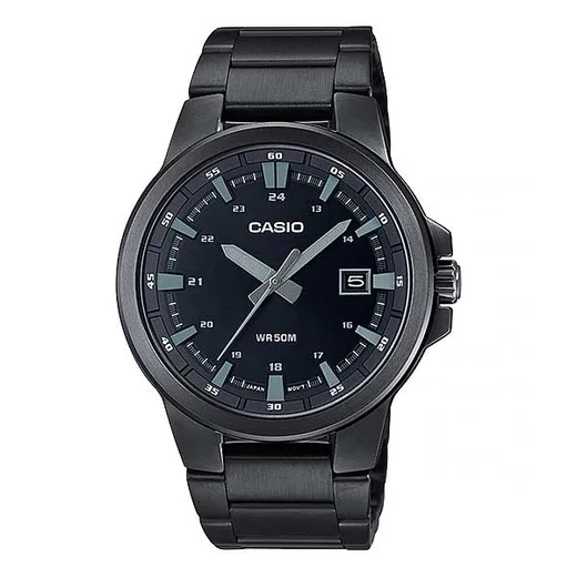 Ceas quartz Casio Collection MTP-E173B-1A, carcasa otel inoxidabil, bratara otel inoxidabil