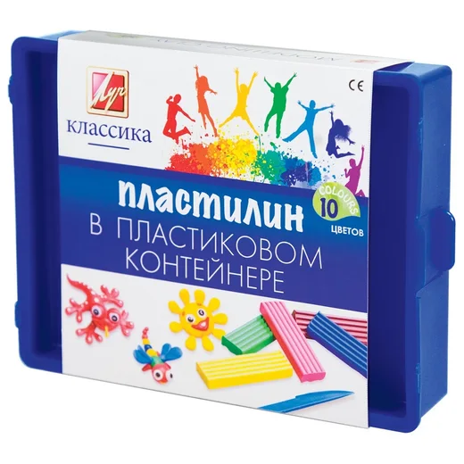 Plastilina Plastilin Klassika 10 Tsvetov Luch, 10 culori