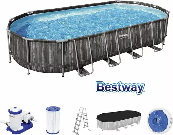 Piscina cu cadru Bestway 5611T Power Steel 732x366 cm 122 cm 25495 9200310, 25495 l