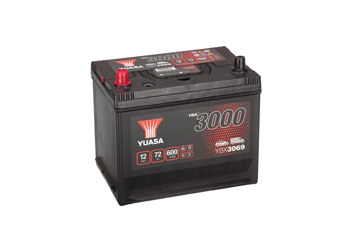 Acumulator Yuasa YBX3000 SMF 70 Ah 570 + (YBX3069), 570 A, stanga