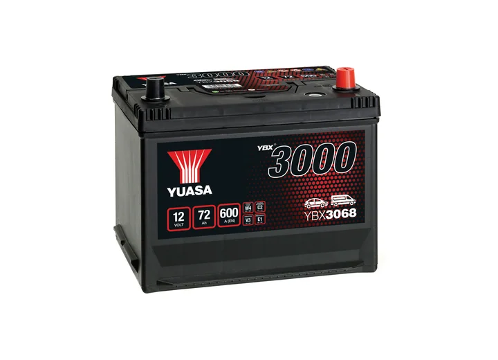 Acumulator Yuasa YBX3000 SMF 72 Ah 630 + (YBX3068), 630 A, dreapta